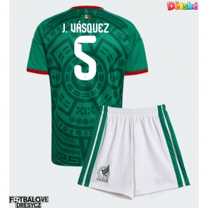 Mexiko Johan Vasquez #5 Dětské Domácí dres komplet MS 2026 Krátký Rukáv (+ trenýrky)